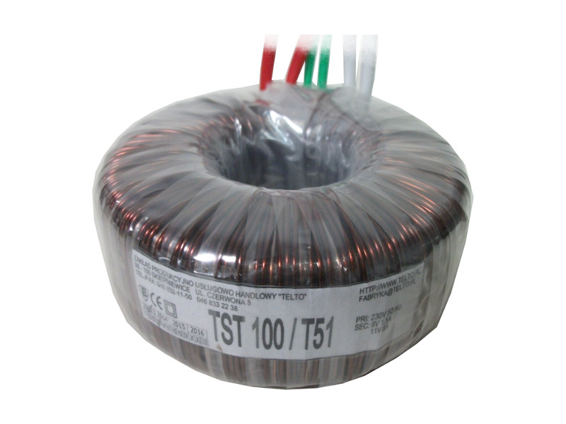 Transformator toroidalny sieciowy TST  100/T051 230/8V 1.5A,11V
